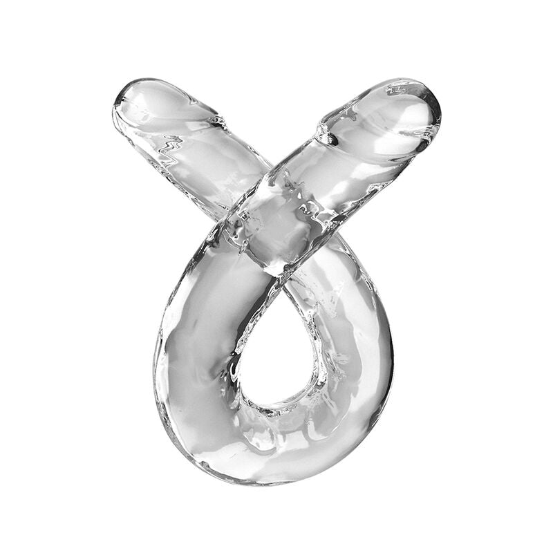 Double Gode King Cock Clear Double Trouble 46cm - Transparent