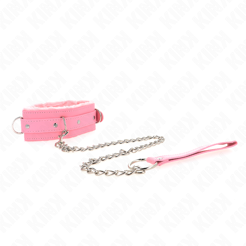 Collier avec Laisse KINK Rose 65cm Restrictions BDSM - Kink - KINK COLLAR & GAG