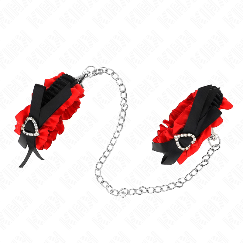 Attache-Poignets Élastiques Dentelle Rouge Réglables - Kink - KINK WRIST RESTRAINT