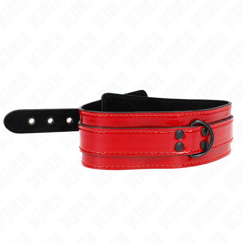 Collier BDSM Ajustable Rouge Vin 37,5-49,5 cm - KINK - KINK COLLAR & GAG