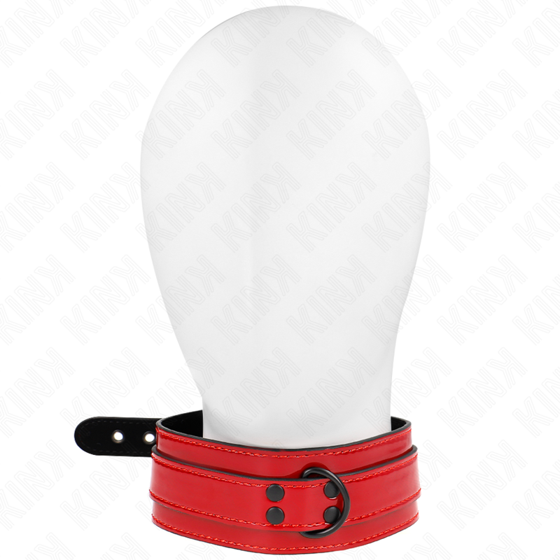 Collier BDSM Ajustable Rouge Vin 37,5-49,5 cm - KINK - KINK COLLAR & GAG