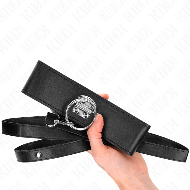 Collier Laisse Cloutée KINK 116 cm avec Sangle Cuir - KINK - KINK COLLAR & GAG