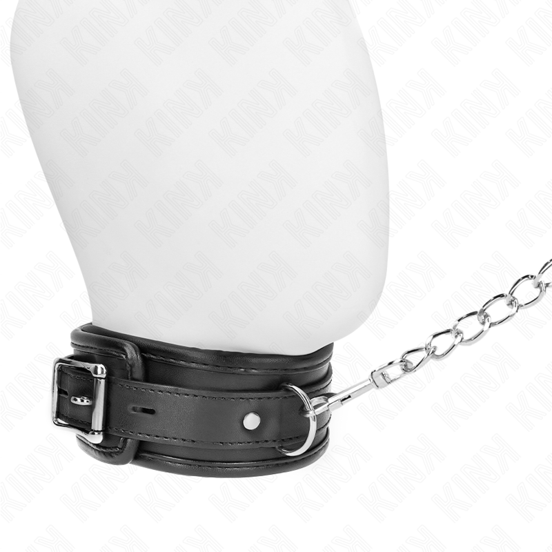 Collier BDSM Basic avec Laisse 65cm Noir - KINK - KINK COLLAR & GAG