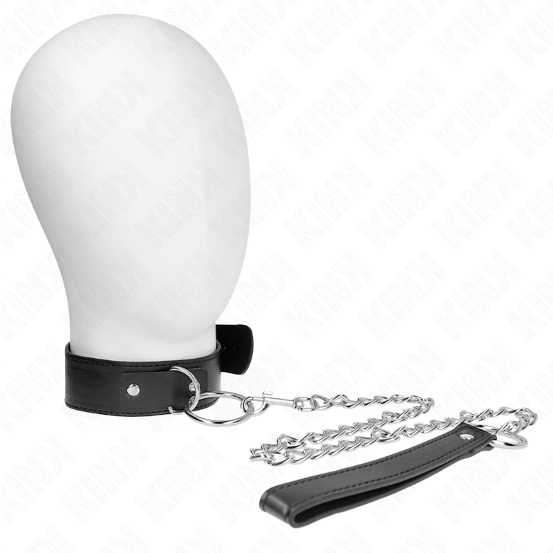 Collier BDSM Basic avec Laisse Modèle 4 Réglable 36-43cm - KINK - KINK COLLAR & GAG