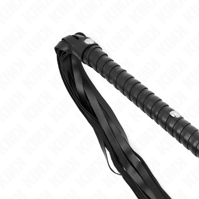 KINK - Mini Fouet BDSM Noir avec Manche Long - 60 cm