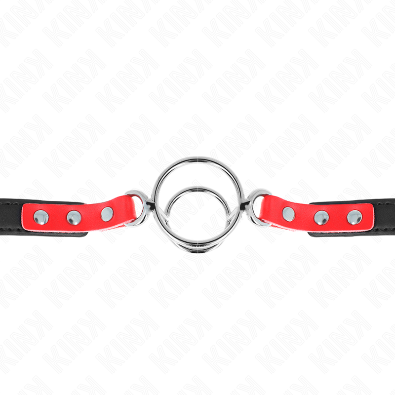 Gag à Anneaux Multiples O-Ring 4/4,8cm Rouge - KINK
