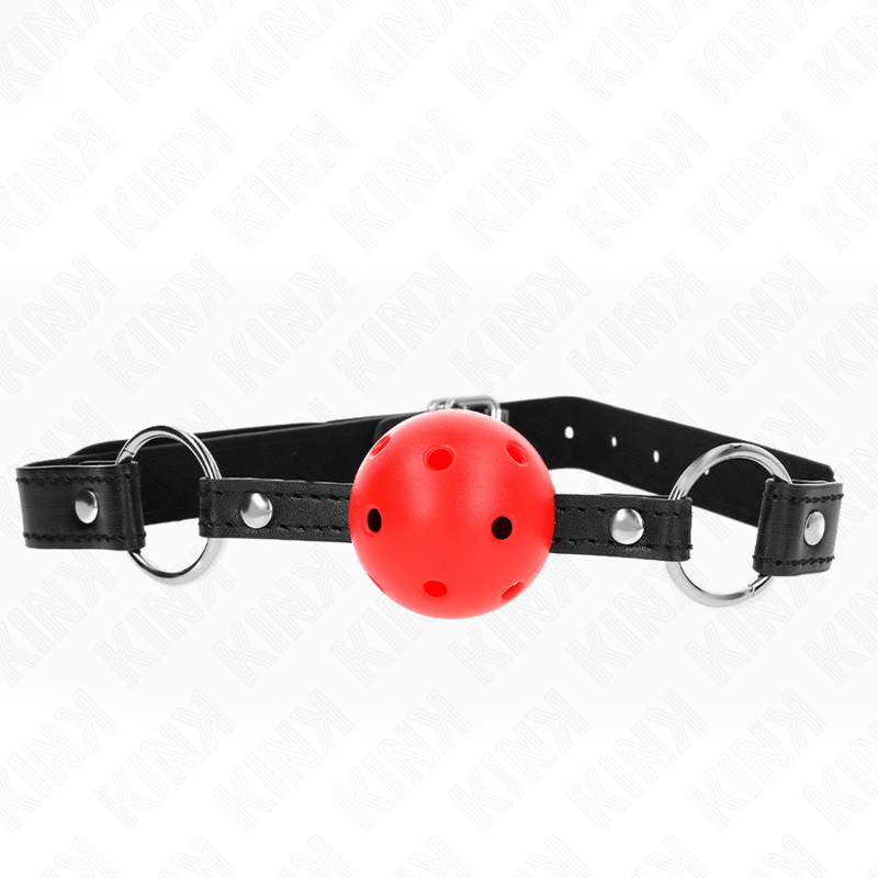 Gag Boule Creuse Dur Rouge 4,5 cm Modèle 1 - KINK