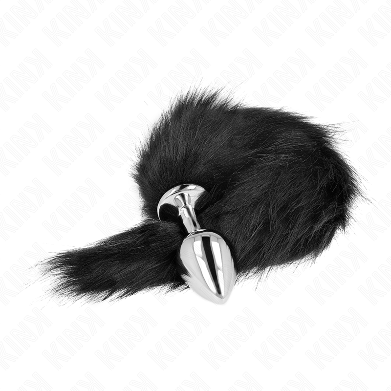 Plug Anal Queue de Renard Noir Synthétique 40 cm Taille M - KINK