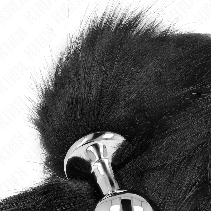 Plug Anal Queue de Renard Noir Synthétique 40 cm Taille M - KINK