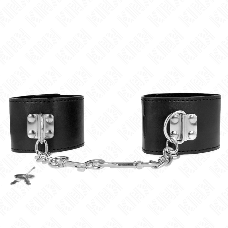 Menottes Cuir Appui-Poignets Cadenas Noir Ajustable - Kink - KINK WRIST RESTRAINT