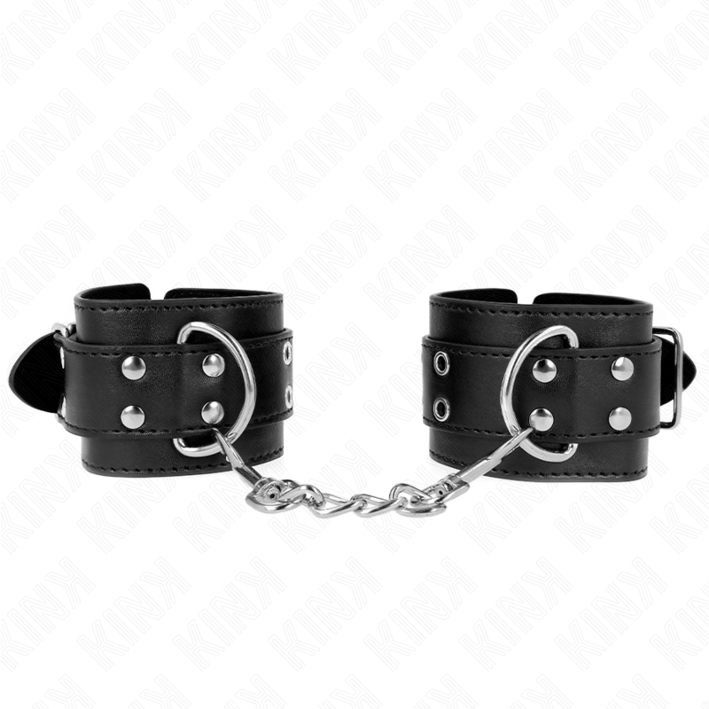 Menottes Appui-Poignets Double Boucle Noir Ajustable - KINK - KINK WRIST RESTRAINT