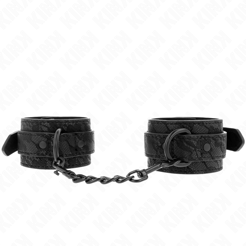 Menottes Poignets Dentelle Noire Réglables 19-26cm - KINK - KINK WRIST RESTRAINT