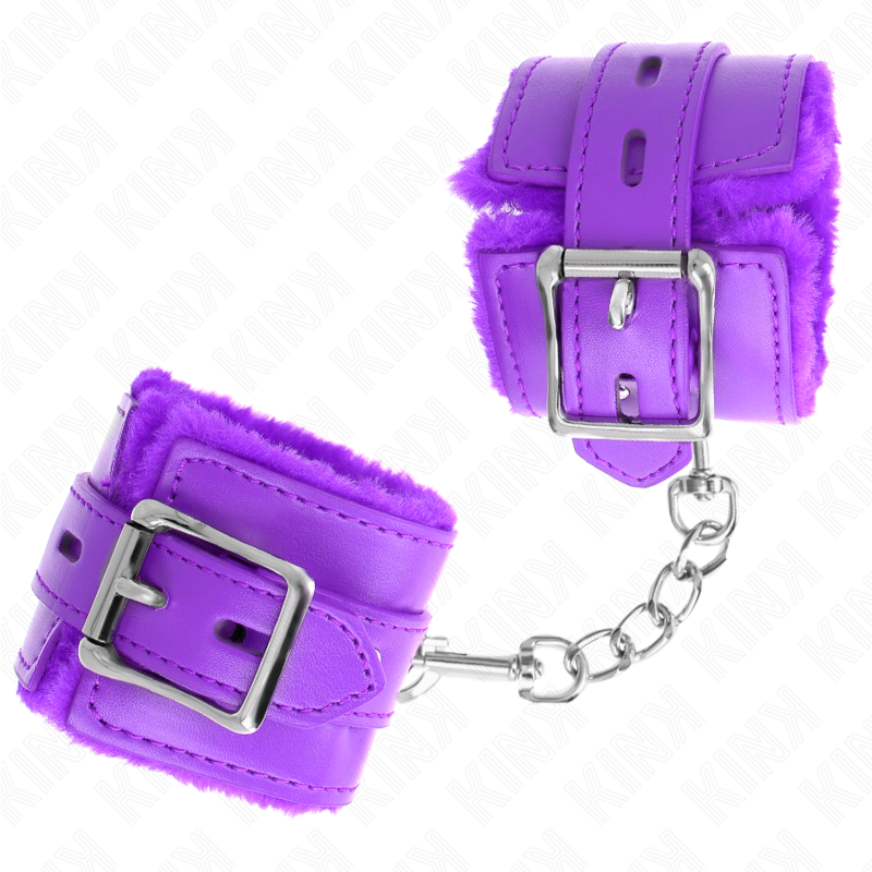 Bracelets de Poignet Fourrure Violets Réglables - KINK - KINK WRIST RESTRAINT
