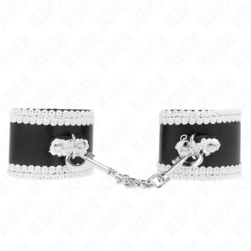 Appui-Poignets Kink Dentelle Noire Blanche Réglable - Kink - KINK WRIST RESTRAINT