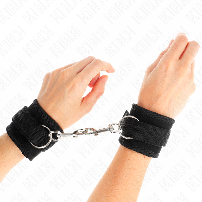 Menottes Poignets Nylon Noir Réglables 18-35cm - KINK - KINK WRIST RESTRAINT