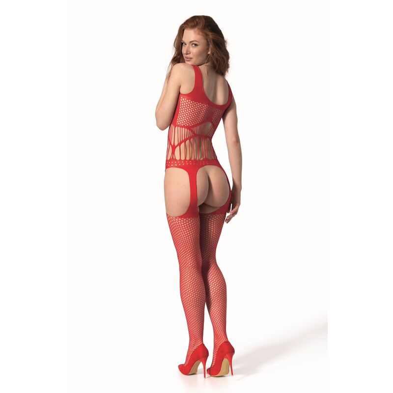 Bodystocking BS 106 Rouge Taille Unique - Passion