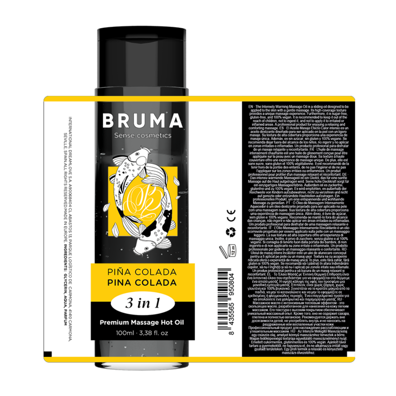 Huile de Massage Chauffante Pina Colada 3 en 1 - Bruma