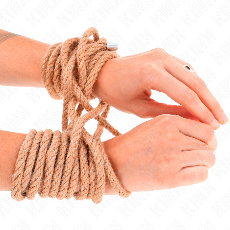 Kink - Corde Shibari en Chanvre 5m avec Embout Métallique