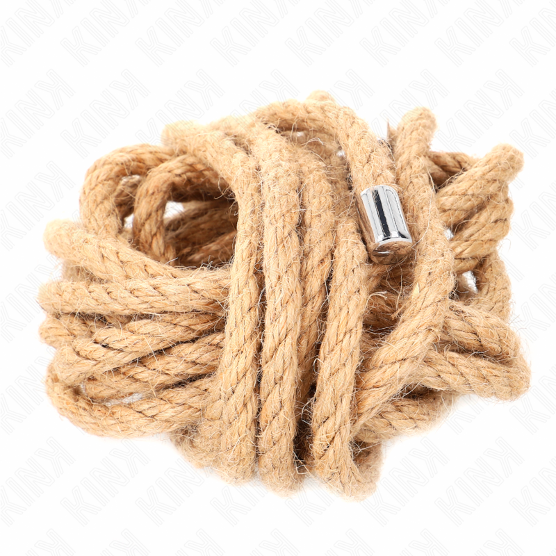 Kink - Corde Shibari en Chanvre 5m avec Embout Métallique