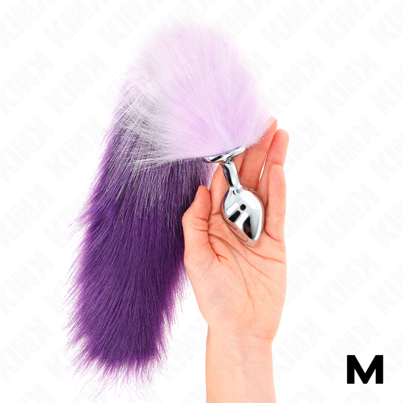 Plug Anal Queue de Renard Violet Synthétique 40 cm Taille M - KINK