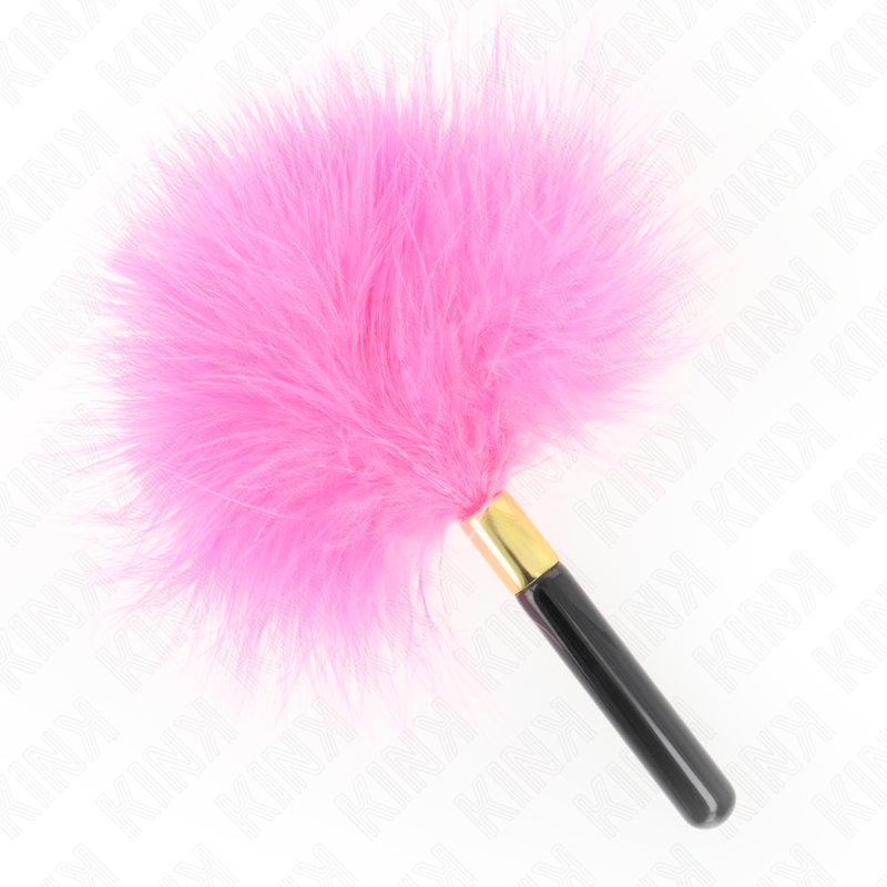 Plumes tickler métal doré fuchsia 18 cm - Kink - KINK IMPACT & TOUCH
