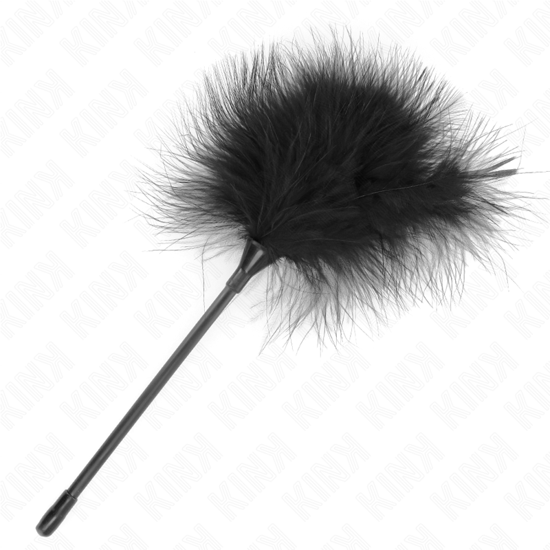 Plumes tickle noires 27 cm pour kit bondage - Kink - KINK IMPACT & TOUCH