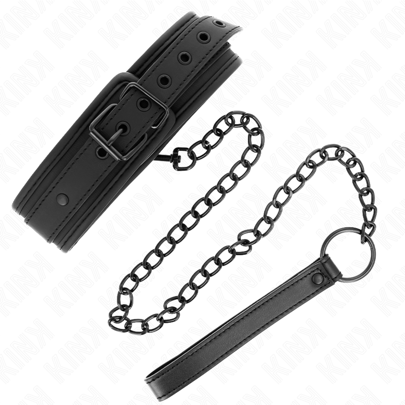 Collier de Bondage Néoprène Réglable avec Ceinture 78cm - Kink - KINK COLLAR & GAG