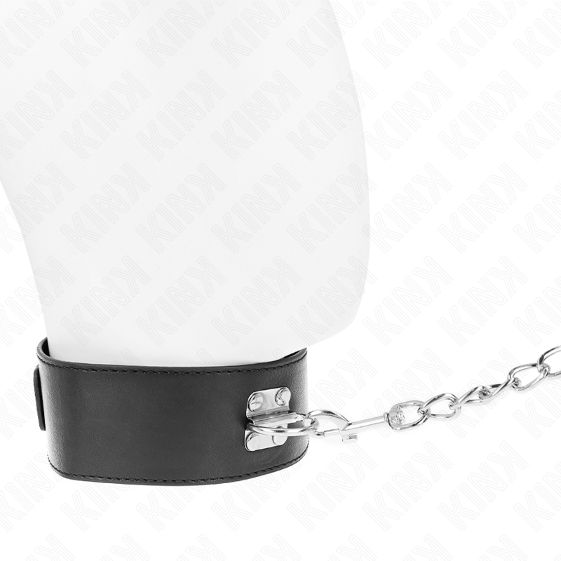 Collier BDSM Basic avec Laisse 65 cm Noir - KINK - KINK COLLAR & GAG