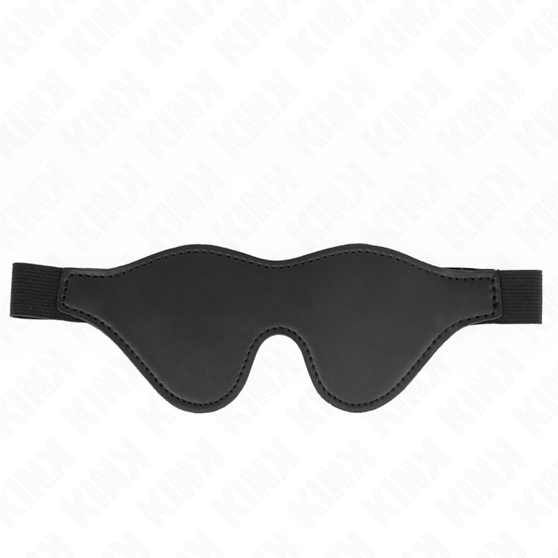 Kink - Masque bondage réglable en cuir végan - Noir