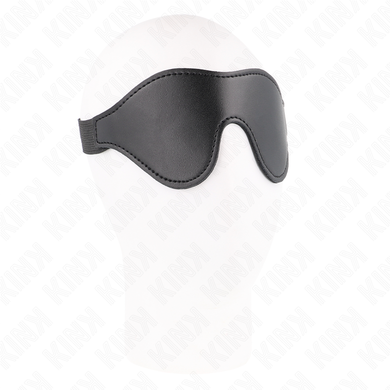 Kink - Masque bondage réglable en cuir végan - Noir