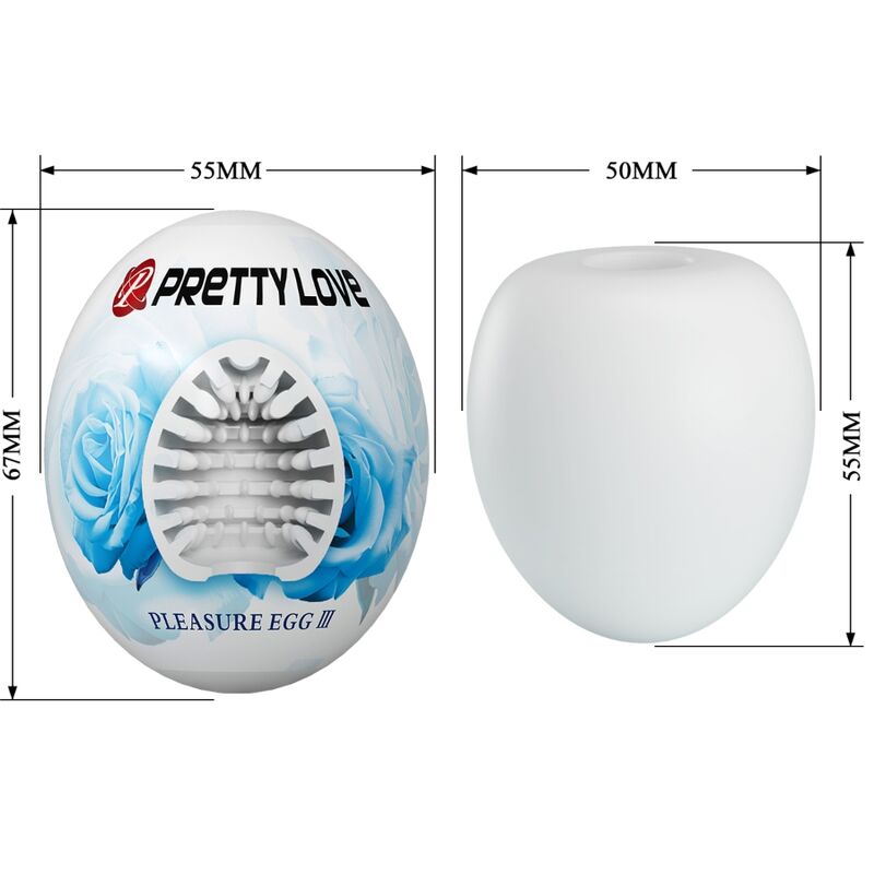 Masturbateur Masculin Pretty Love Blanc d'Oeuf TPR - Pretty Love