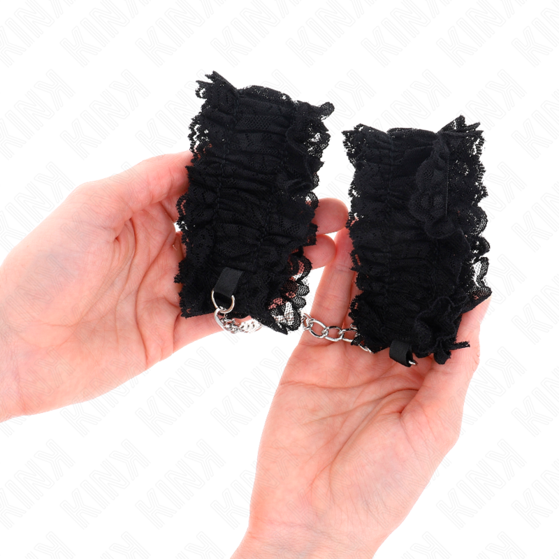 Attache-Poignets Élastiques Dentelle Noir - Kink - KINK WRIST RESTRAINT