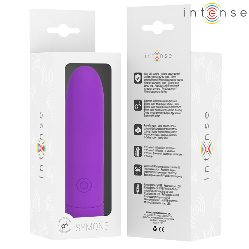 Bullet Vibrant Symone Rechargeable Violet 10cm - Intense