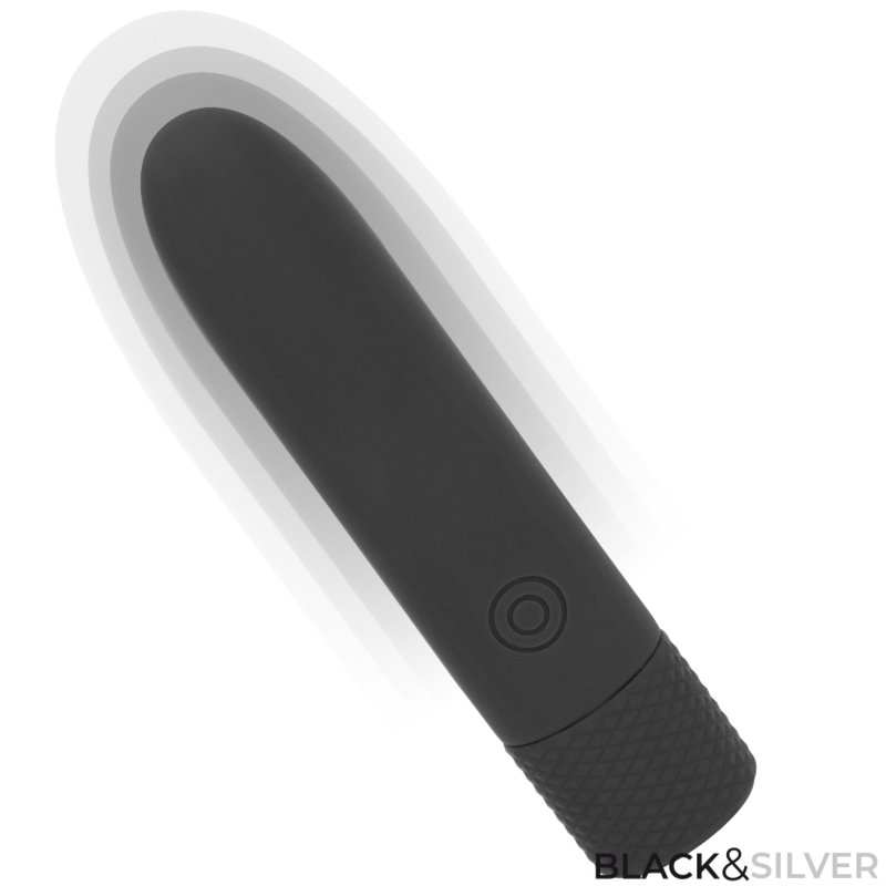 Bullet Vibrant Geri Rechargeable USB 8 Vibrations Noir - Black & Silver