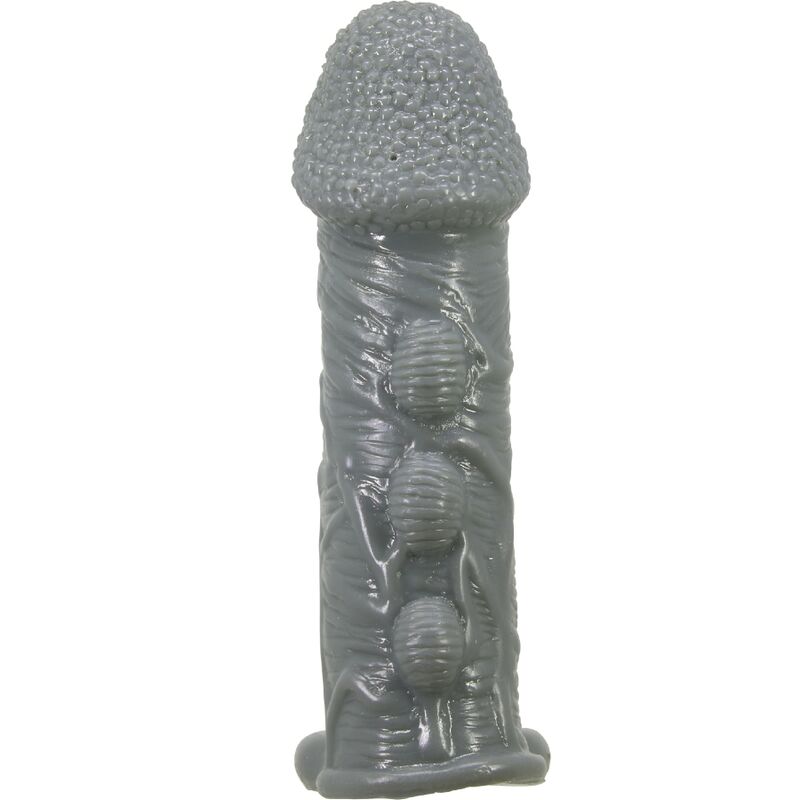 Manchon Pénien avec Anneau Testicules Gris - Pretty Love