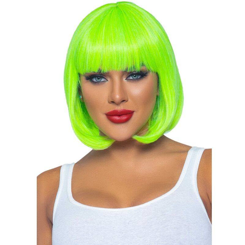 Perruque Bob Fluorescente Vert Fluo - Leg Avenue