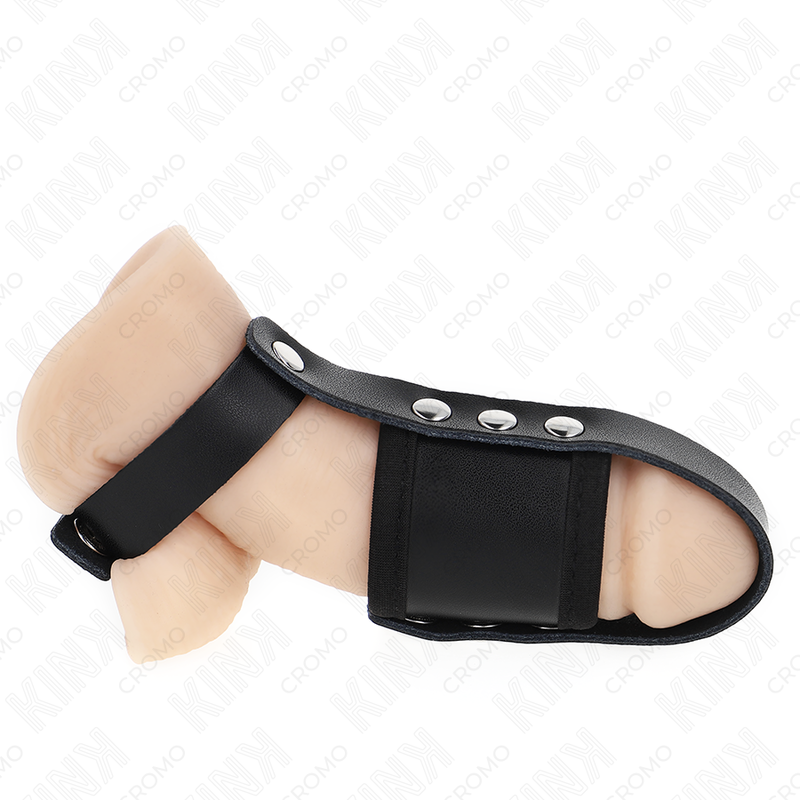Anneau Pénien Cuir Réglable avec Séparateur - KINK - KINK RING POWER