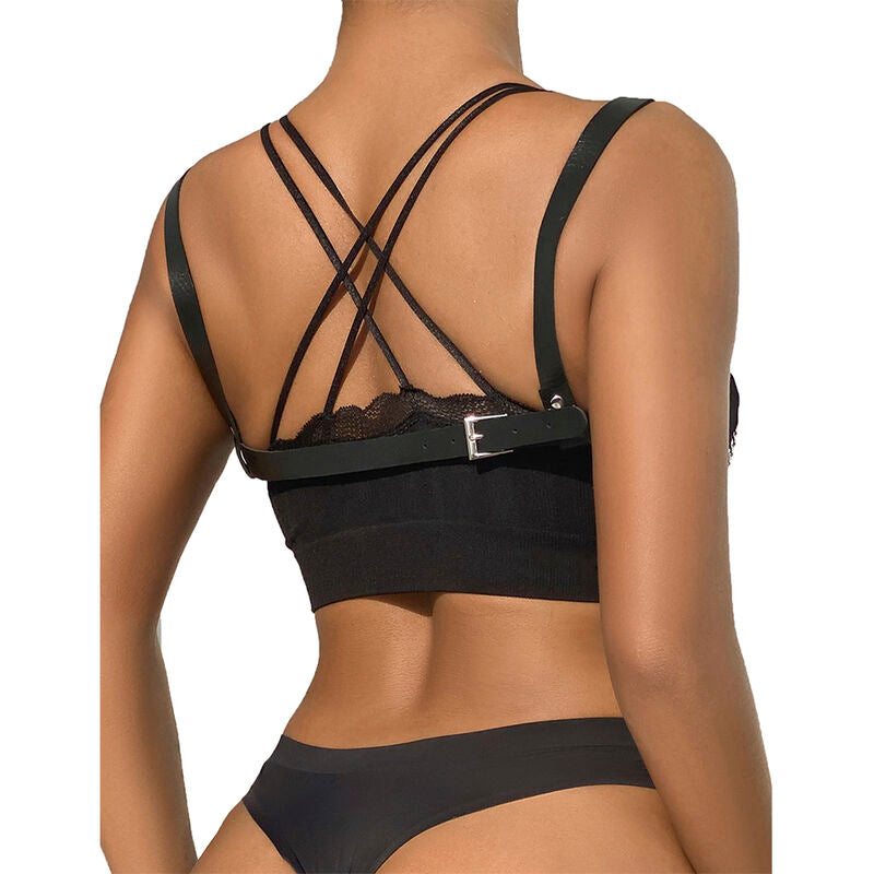 Ceinture punk bondage boucle métal noire taille unique - Subblime - SUBBLIME FETISH