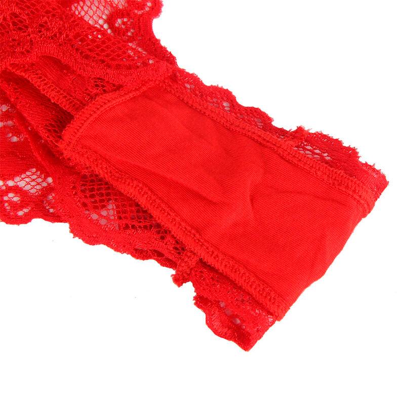 Body sexy à volants avec ceinture rouge L/XL - Subblime - SUBBLIME BODIES