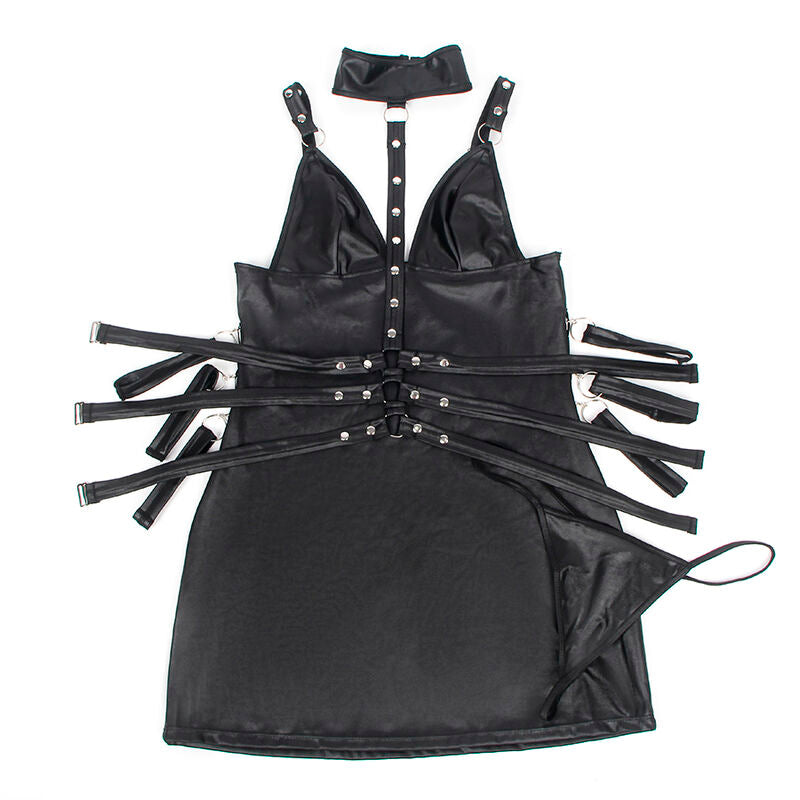 Robe bondage en cuir noir taille S/M - Subblime - SUBBLIME DRESSES