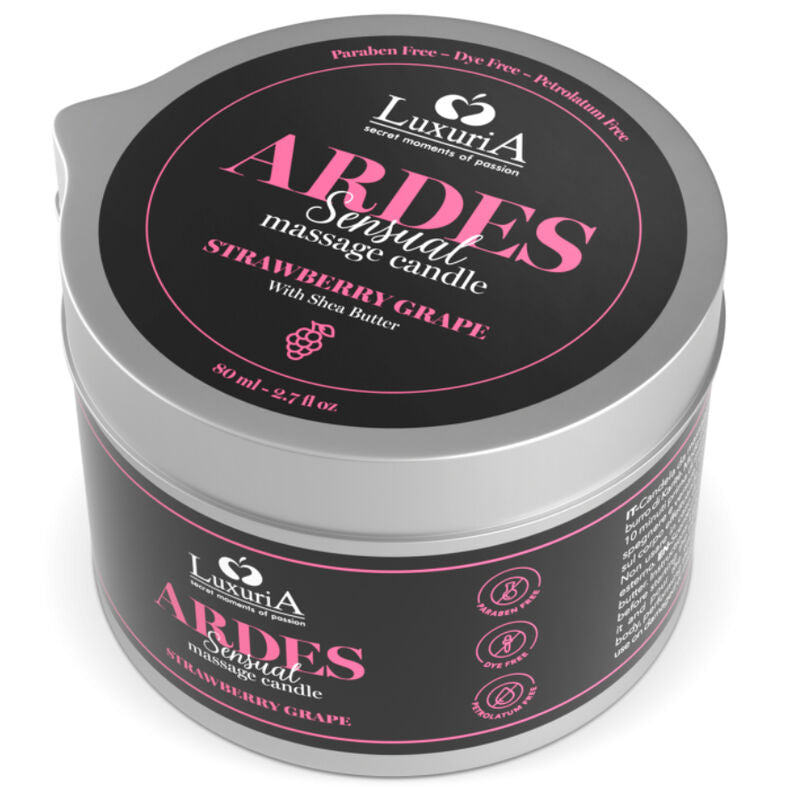 Bougie de Massage Luxuria Fraise Raisin - Ardes - INTIMATELINE