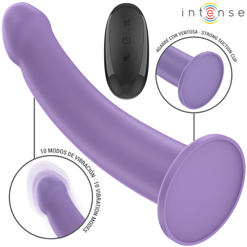 Vibrateur Eddie 17,5cm 10 Vibrations Violet - Intense