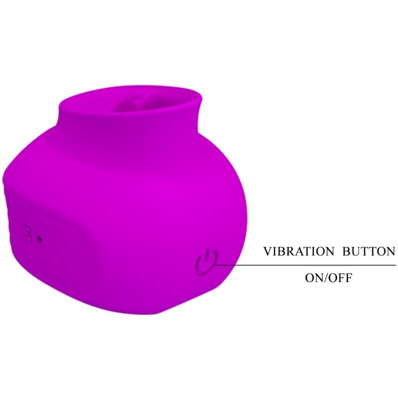 Stimulateur Clitoris Estelle Tongue 12 Vibrations Violet - Pretty Love