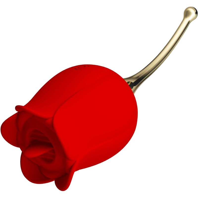 Stimulateur Clitoris Rose Lover 12 Vibrations Rouge - Pretty Love