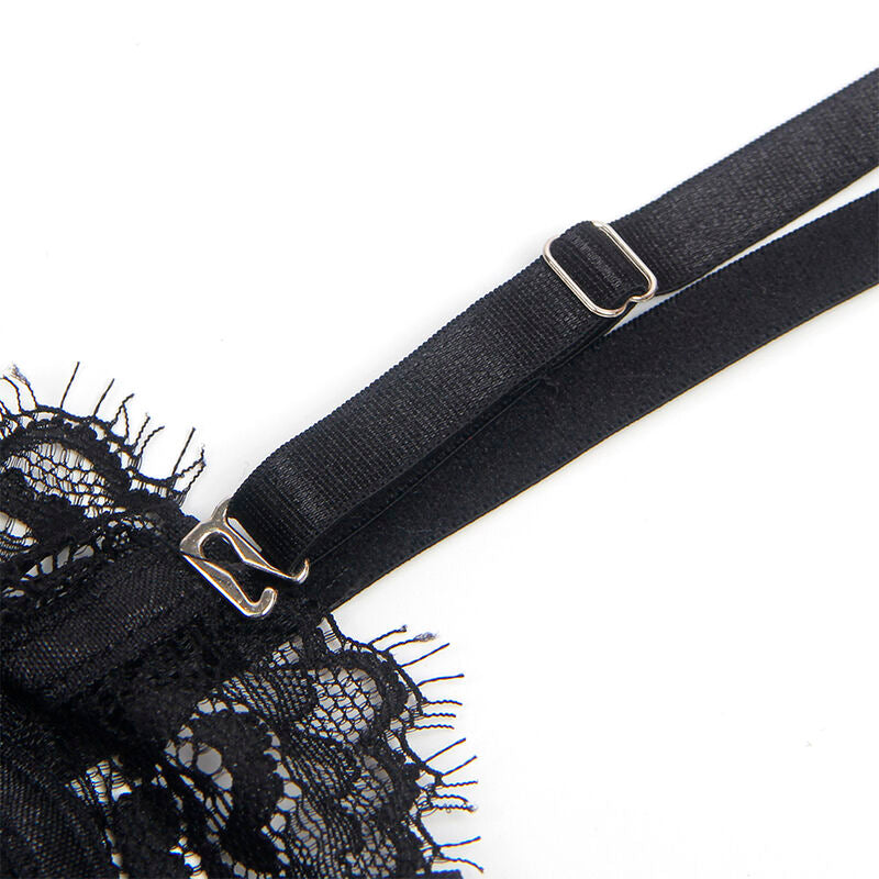 Body en dentelle avec nœuds et jarretelles noir S/M - Subblime - SUBBLIME BODIES