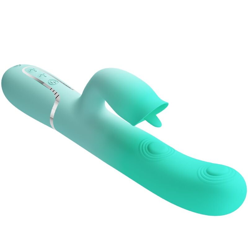 Vibromasseur Lapin Multifonction Gigi Vert Aqua - Pretty Love