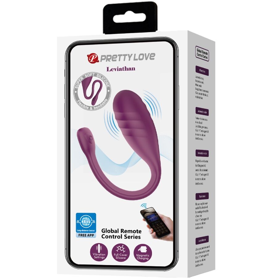 Vibromasseur Connecté Leviathan Violet - Pretty Love