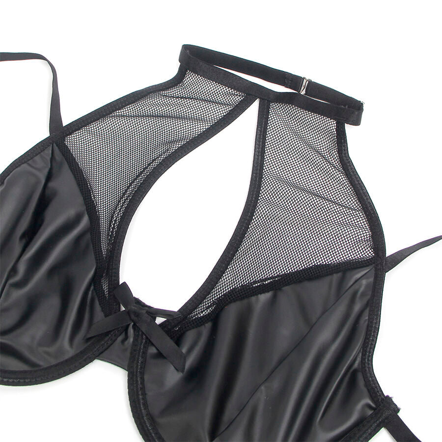 Ensemble Lingerie Soutien-Gorge Jupe Cuir Noir S/M - Subblime - SUBBLIME SETS