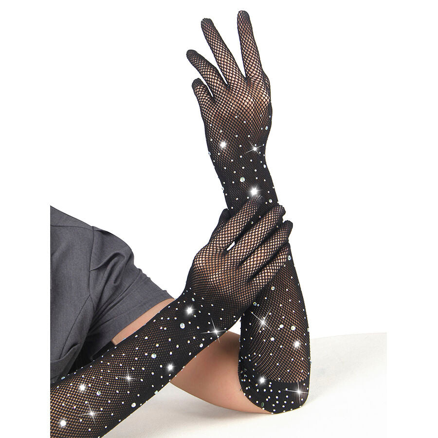 Gants Shine Transparents Noirs S/M - Subblime - SUBBLIME ACCESORIES