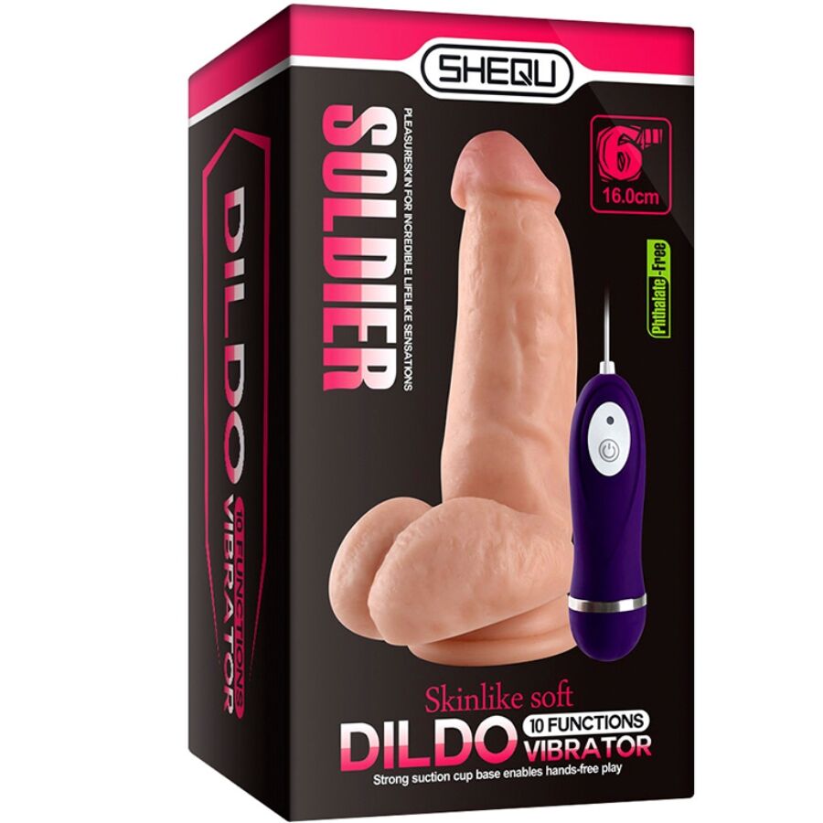 Gode Vibrant Télécommandé SHEQU Soldat 16 cm - SHEQU